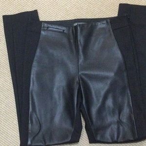 Armani pleather flat front ankle pants